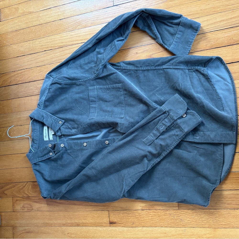 Madewell Men's- Casual Gray Button-Up Shirt